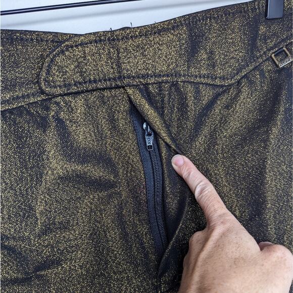 NWT Vintage Dead stock Roffe Ski Pants with Stirrups, Gold/Black - Picture 4 of 11